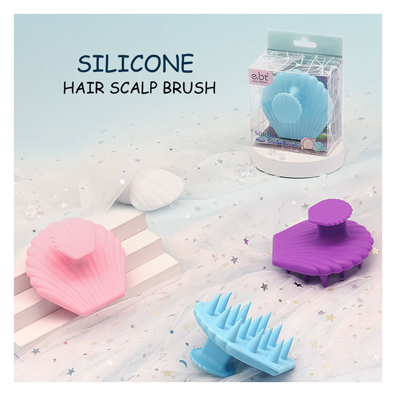 Scallop Shape Hair Scalp Massager Shampoo Brush HMB 10893PB....