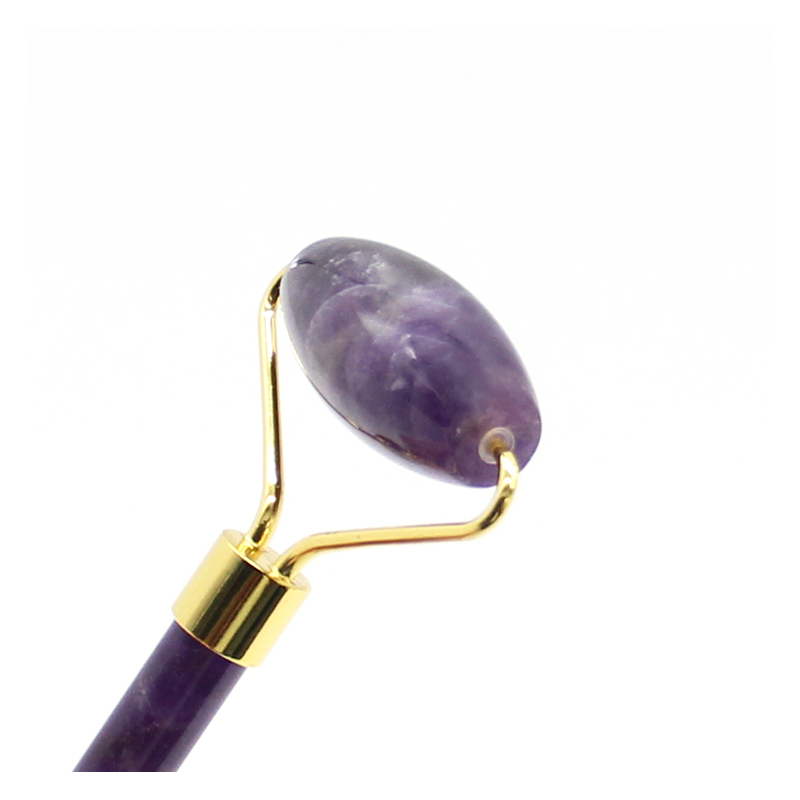 Double Headed Purple Jade Roller Guasha Scraper Set JAR101P GSB 001P...