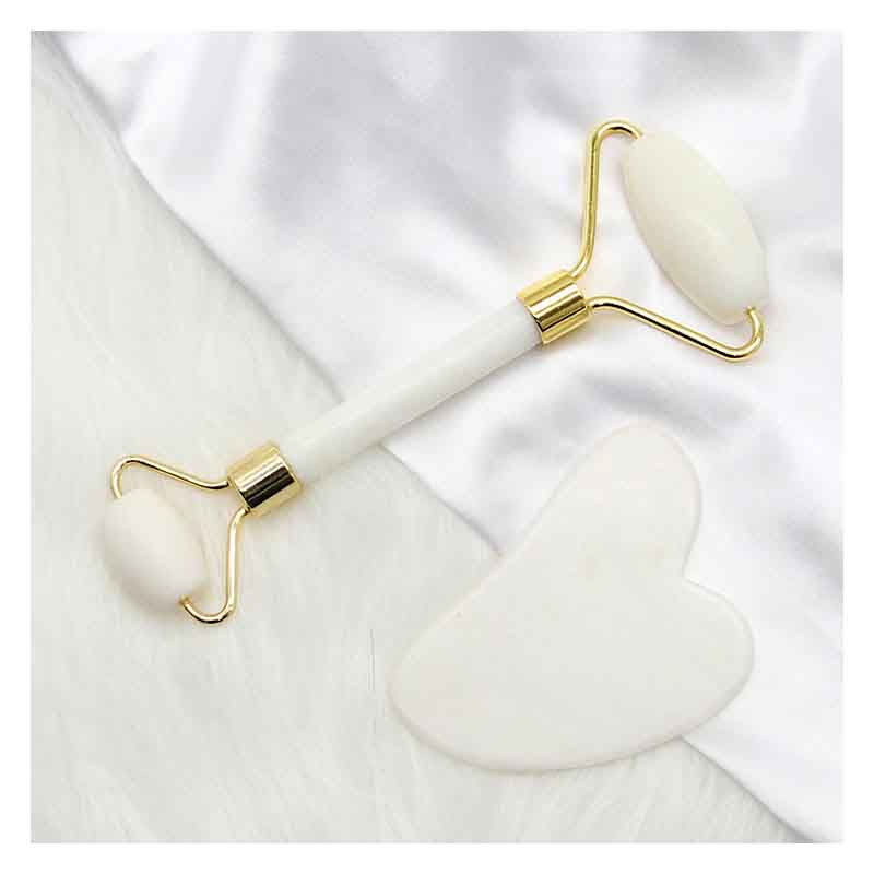 Natural jade roller guasha set JSZ 270188G. 1