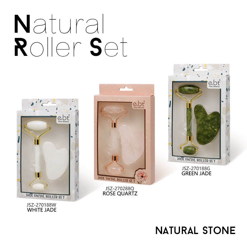 Natural jade roller guasha set JSZ 270188G....