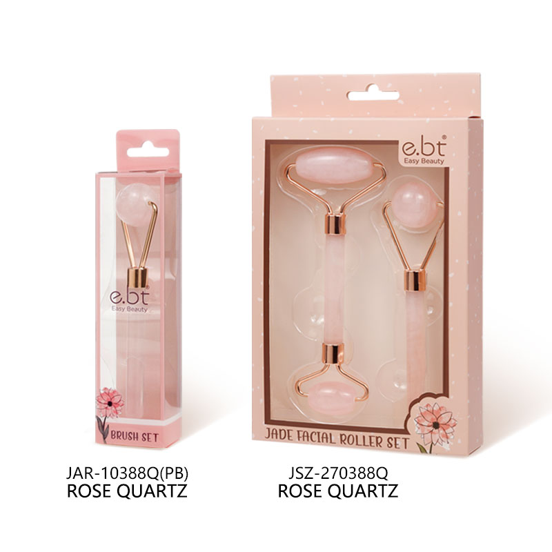 Pink crystal jade roller set JSZ 270388Q....