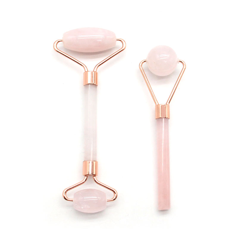 Pink crystal jade roller set JSZ 270388Q
