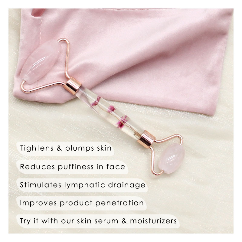 Resin jade roller with Flannel bag JAR 20188QWB...