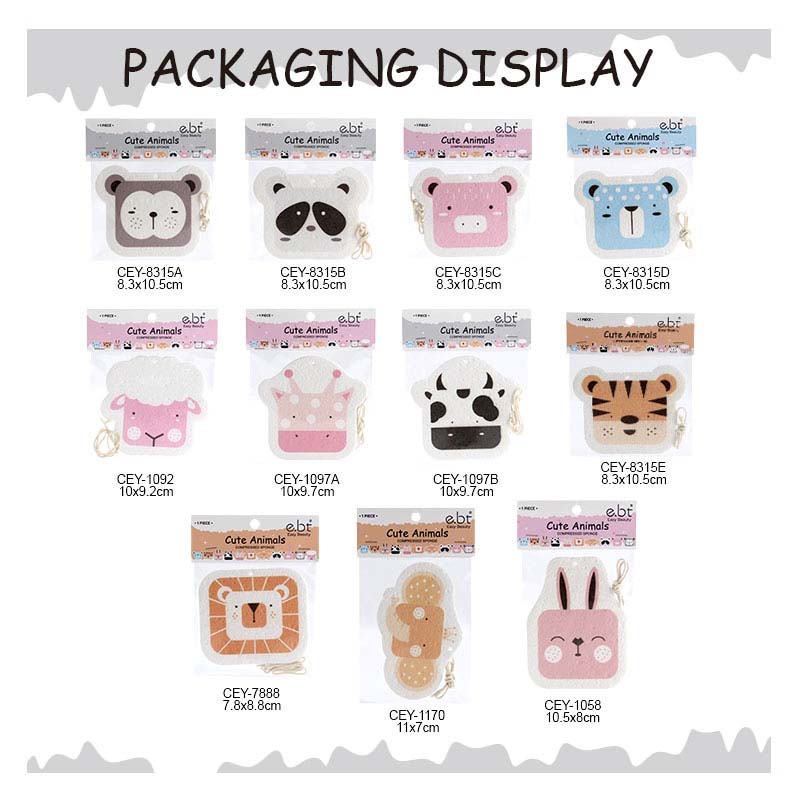 Absorbent Sponge Cartoon animal Cellulose Sponge CEY 8315A.... 1