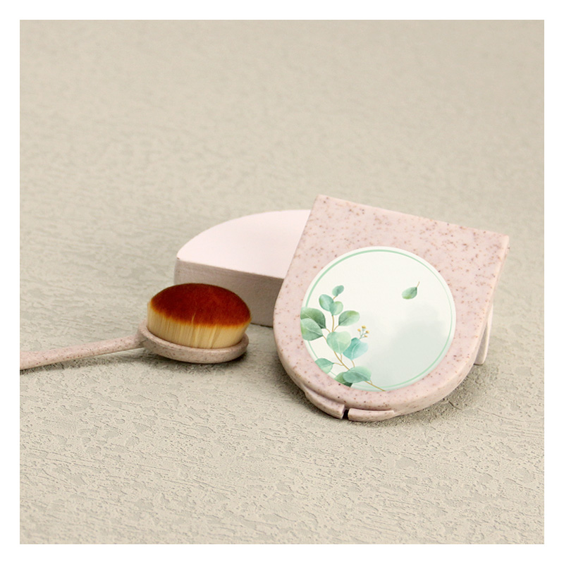 BSP 2802WS wheat Straw Facial Brush and mirror....