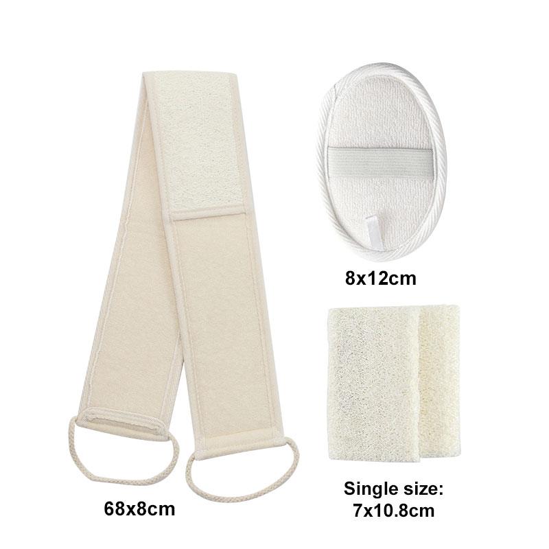 4pcs Bath Scrubber Strap Belt For Back Exfoliation Scrub Bath Shower Spong