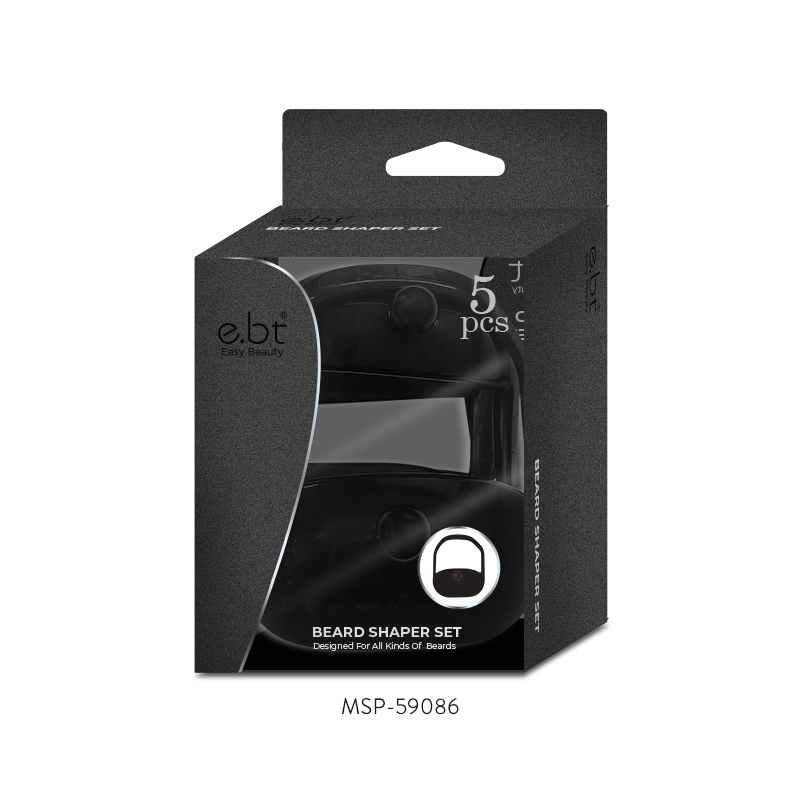 MSP 59086 5PCS Transparent Beard Shaper Styling Tool Different Sizes Facial Hair Trimming Guide Grooming Shaper Hair Lineup Tool For Man.....