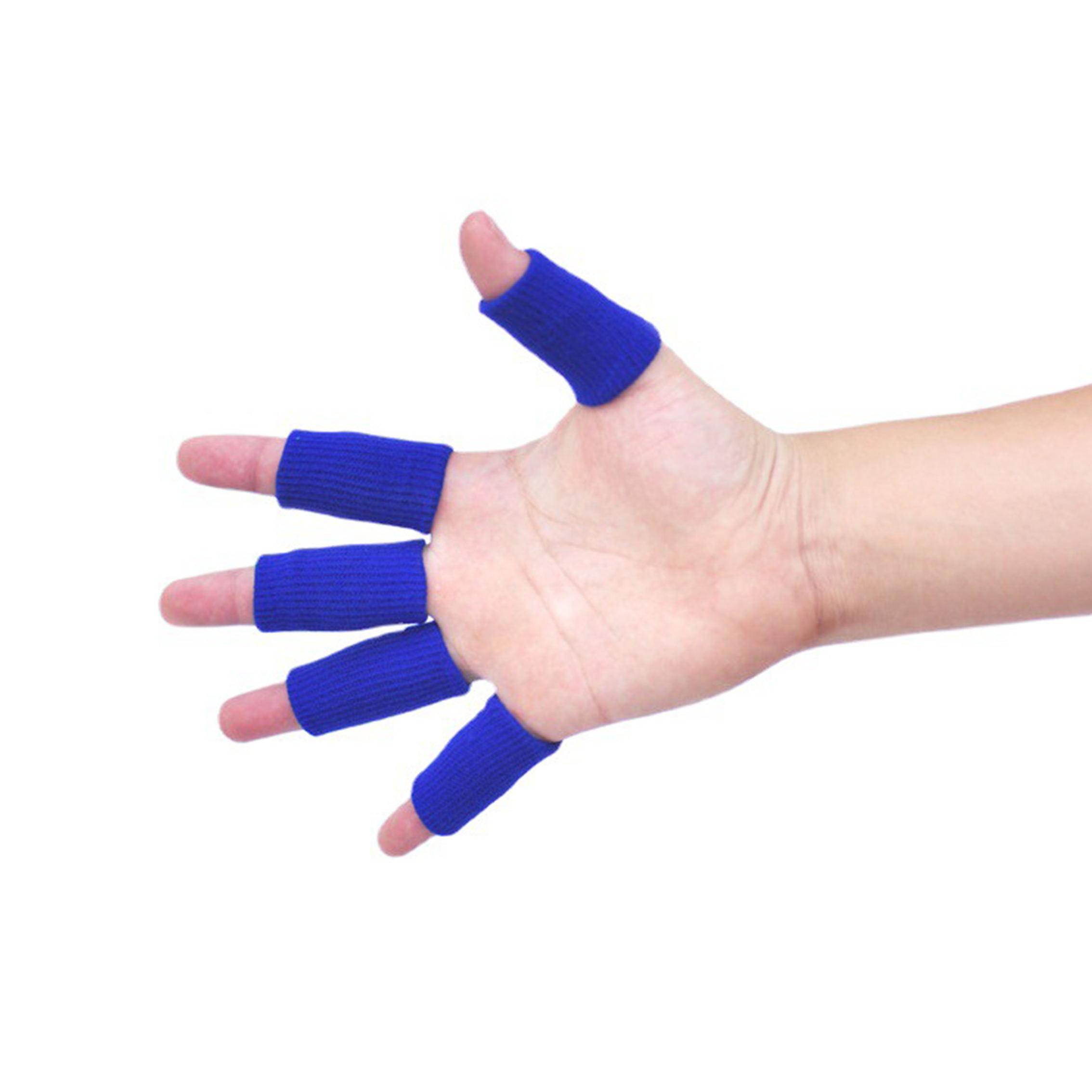 Sports Basketball Flexible Finger Sleeves Wraps Support Brace Protector.