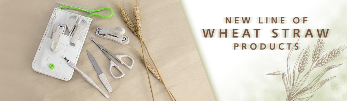 wheat straw manicure pedicure set