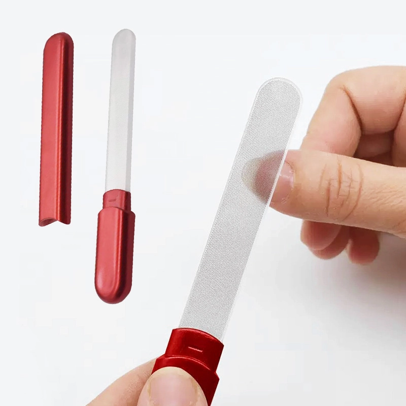 01 Nano Glass Nail File w Plastic Box 240400 Grit, Washable, Salon Shine in 10 s GFC 203