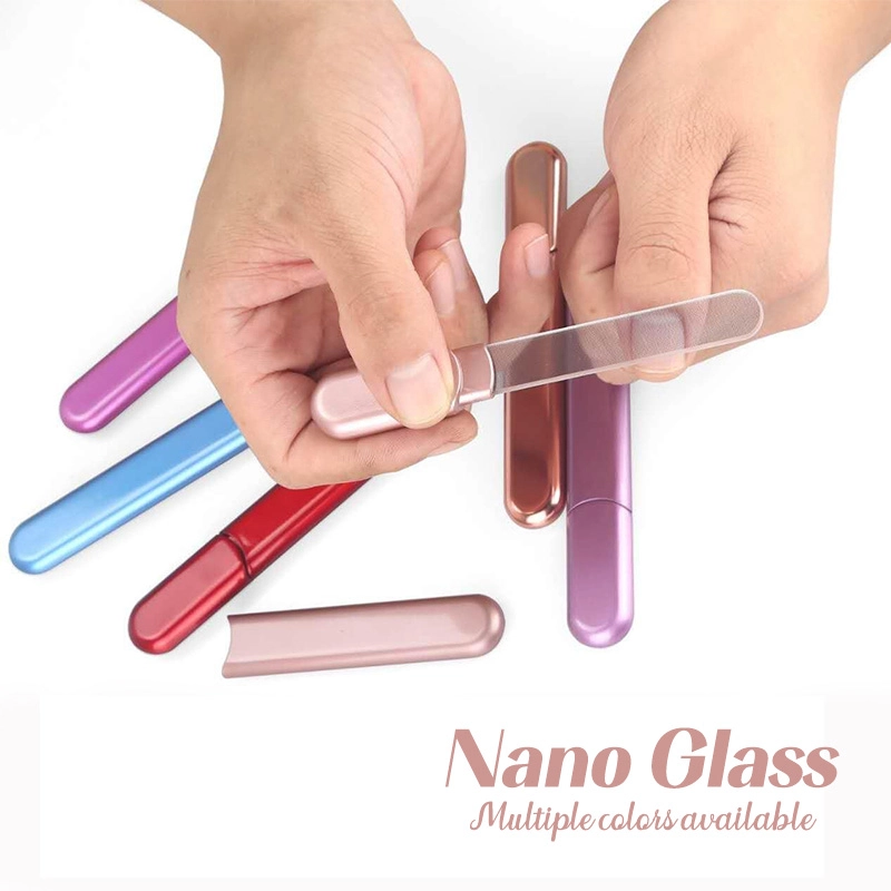 04 Nano Glass Nail File w Plastic Box 240400 Grit, Washable, Salon Shine in 10 s GFC 203