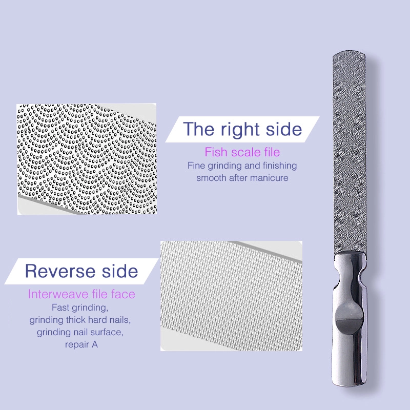 2025 Natural Wood Nail File – 100/180 Grit Double-Side Manicure Tool WF-235