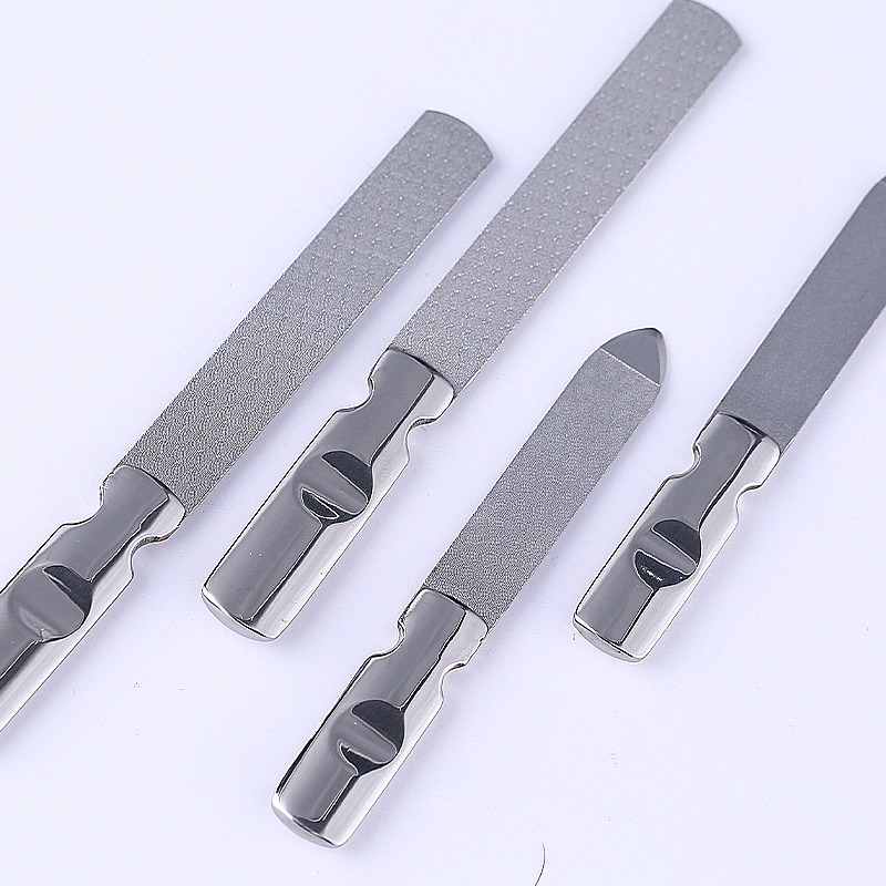 Stainless Steel Nail File – 240-Grit Salon Finish, Travel Size PMF-213/PMF-223