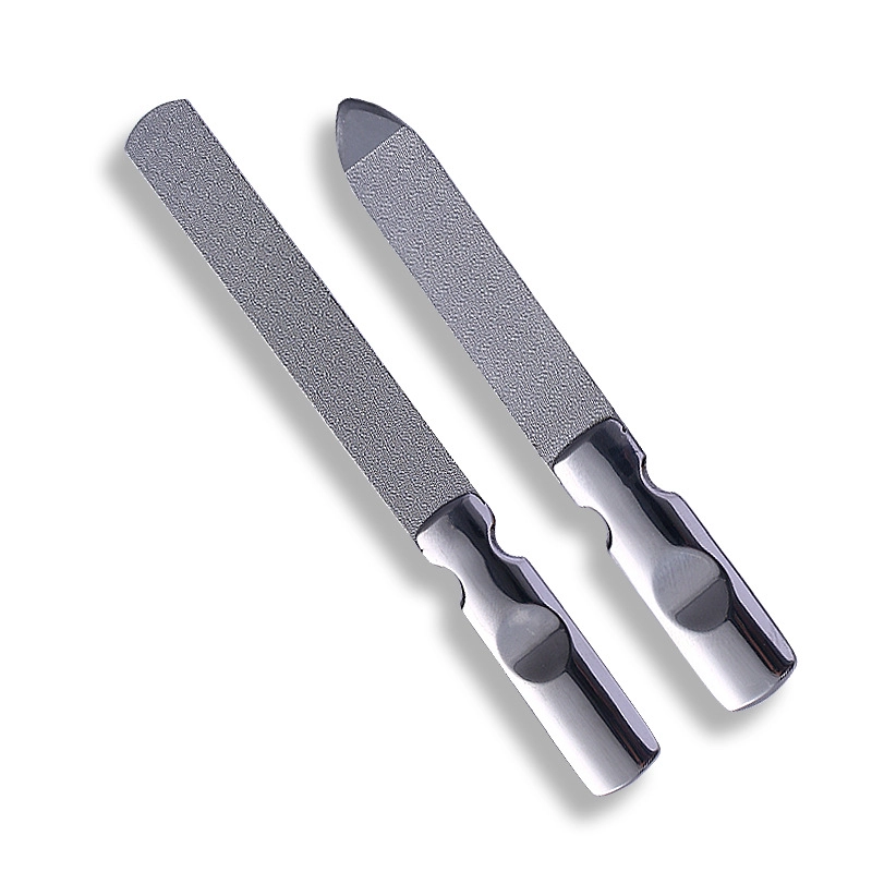Stainless Steel Nail File – 240-Grit Salon Finish, Travel Size PMF-213/PMF-223