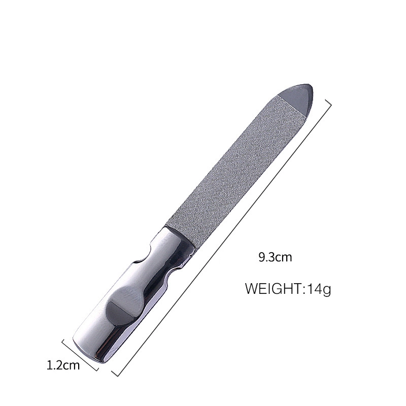 Stainless Steel Nail File – 240-Grit Salon Finish, Travel Size PMF-213/PMF-223