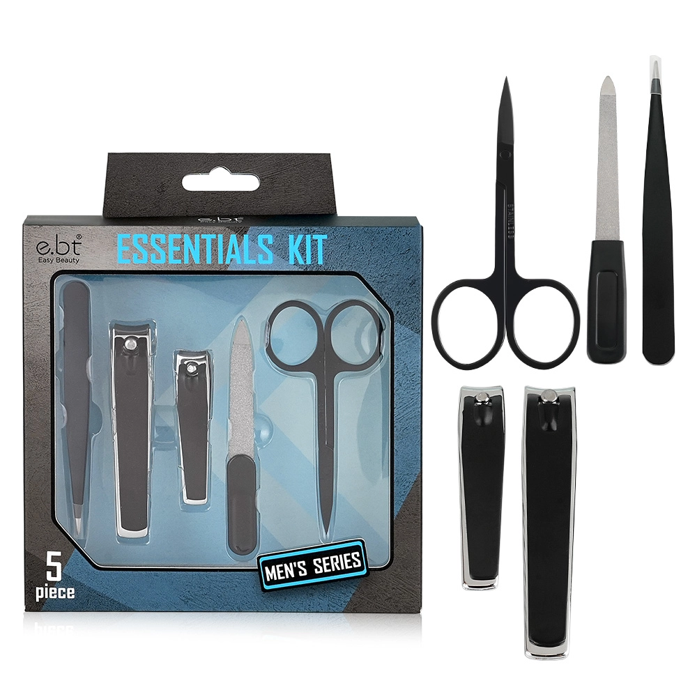 01 Wholesale Stainless Steel Silver 6pc Manicure Set – 2 Nail Clippers + 4 Tools, OEM Logo MSZ 595286