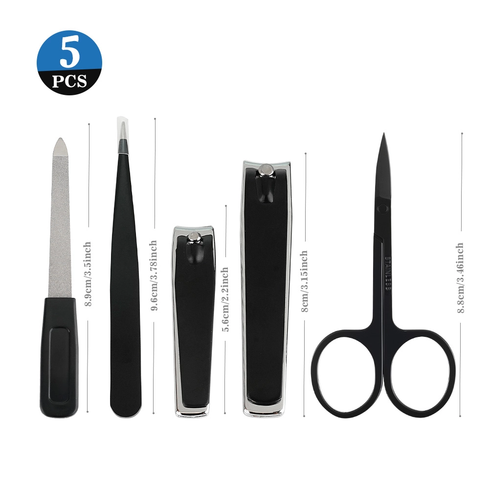 02 Wholesale Stainless Steel Silver 6pc Manicure Set – 2 Nail Clippers + 4 Tools, OEM Logo MSZ 595286