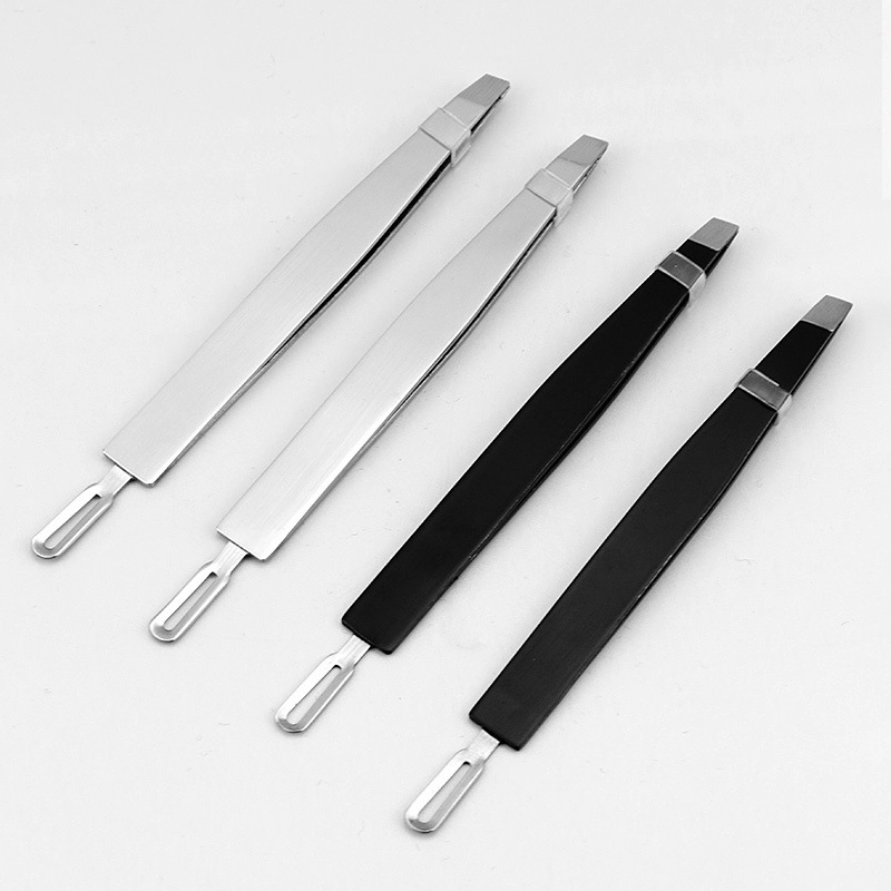 Professional Precision Hair Removal Tool Slant Tip Stainless Steel Eyebrow Tweezers TW-913