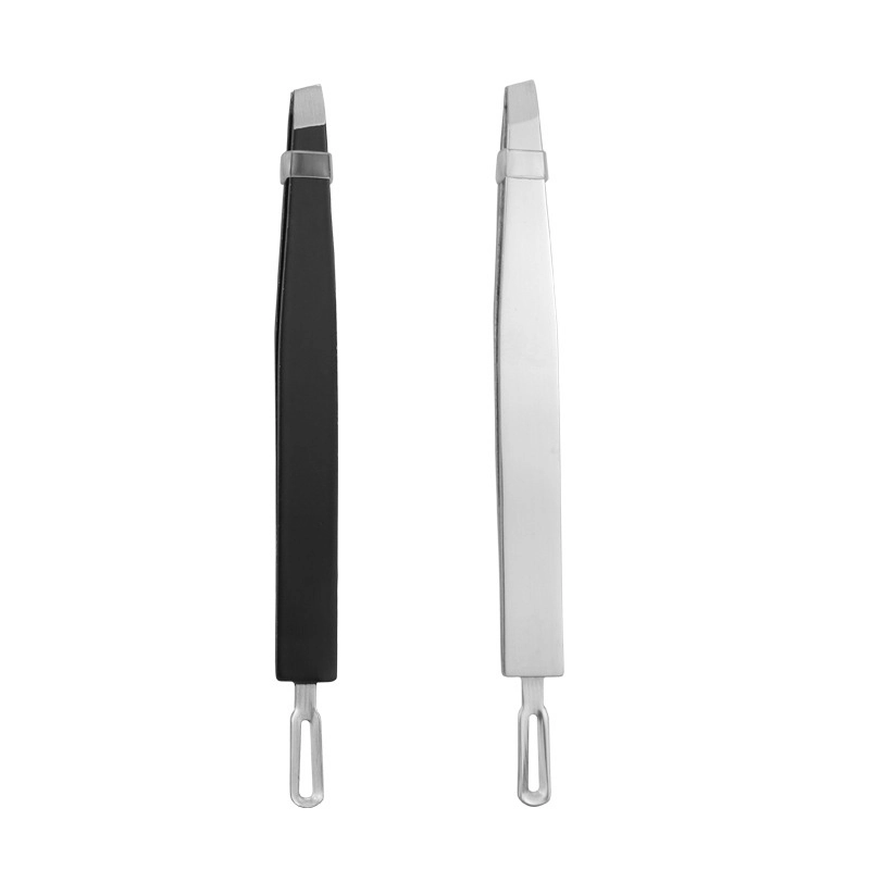 Professional Precision Hair Removal Tool Slant Tip Stainless Steel Eyebrow Tweezers TW-913