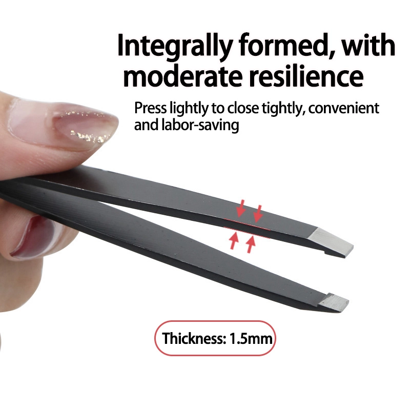 Professional Precision Hair Removal Tool Slant Tip Stainless Steel Eyebrow Tweezers TW-913
