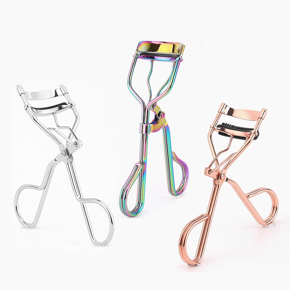 02 asy Use Stainless Steel Eyelash Curler Professional Lash Curler with Silicone Refill Pads Ergonomic No Pinch Design Long Lasting Curl Makeup Tool Gift EC 27