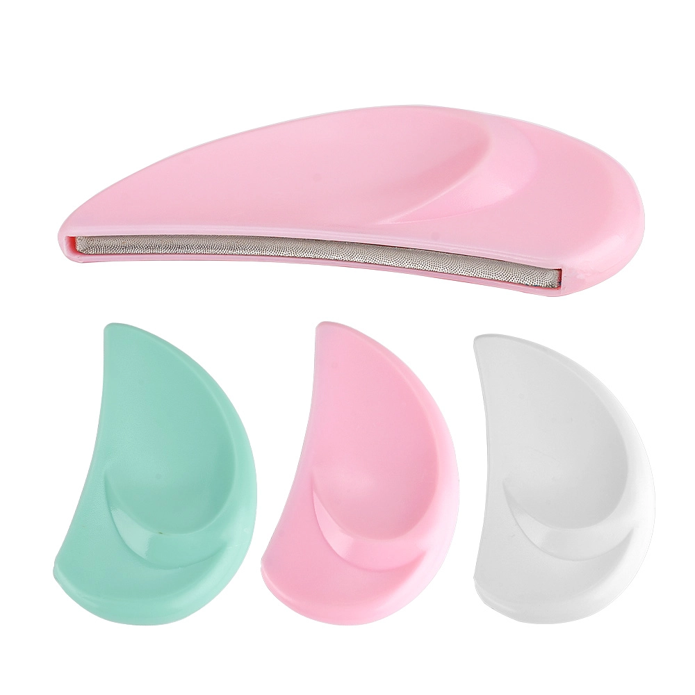 Half Moon Plastic Nail File Buffer 180 240 Grit Curved Manicure Tool for Natural Acrylic Nails Eco Friendly OEM Wholesale LNF-03