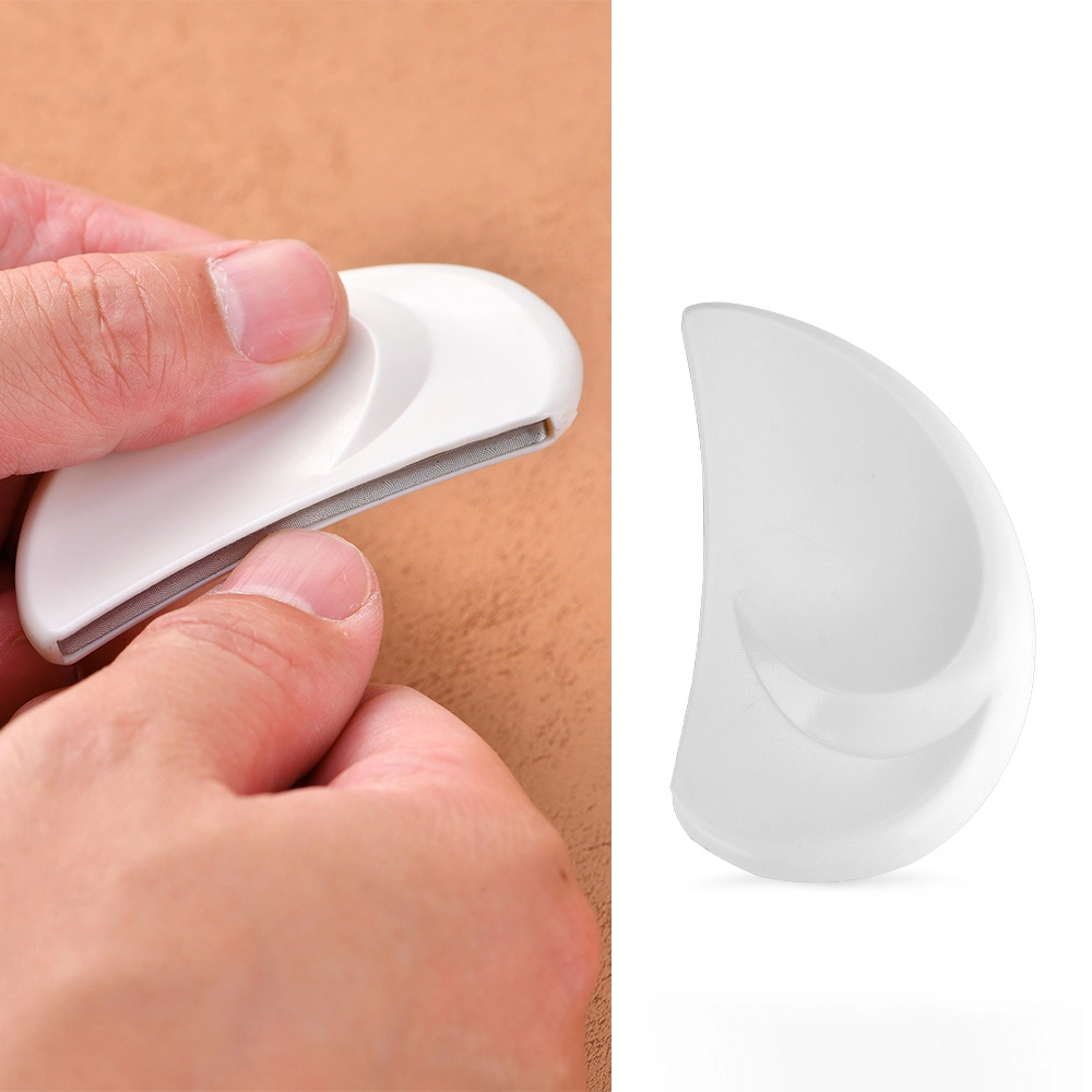 Half Moon Plastic Nail File Buffer 180 240 Grit Curved Manicure Tool for Natural Acrylic Nails Eco Friendly OEM Wholesale LNF-03