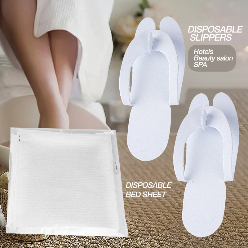 02 Disposable 9 Piece Manicure Pedicure Kit Professional Salon Nail Care Set with Wooden Sticks, Nail Clippers & EVA Toe Separators MS 10815