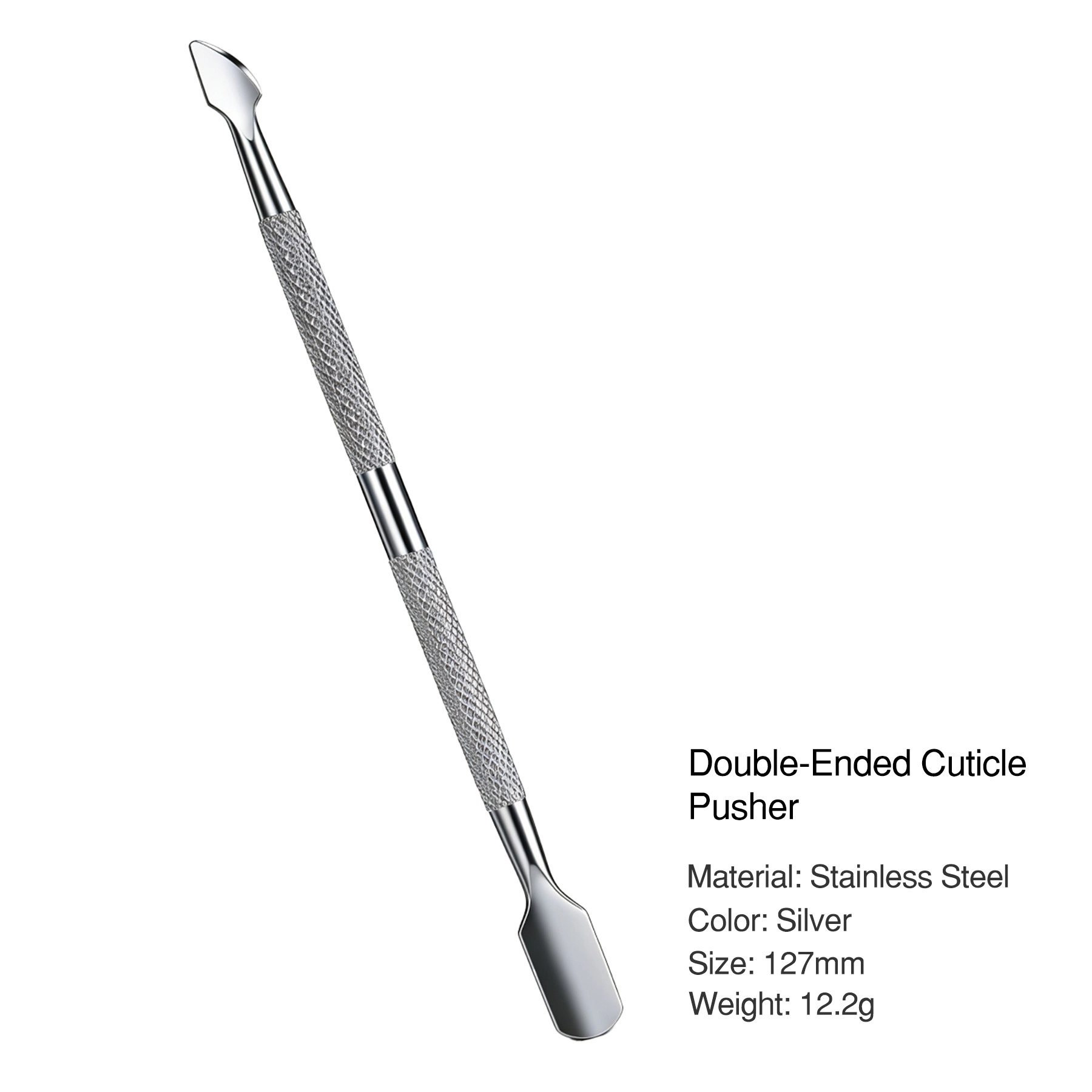 Professional Stainless Steel Cuticle Pusher with Spoon Nail Cleaner GPS-5625