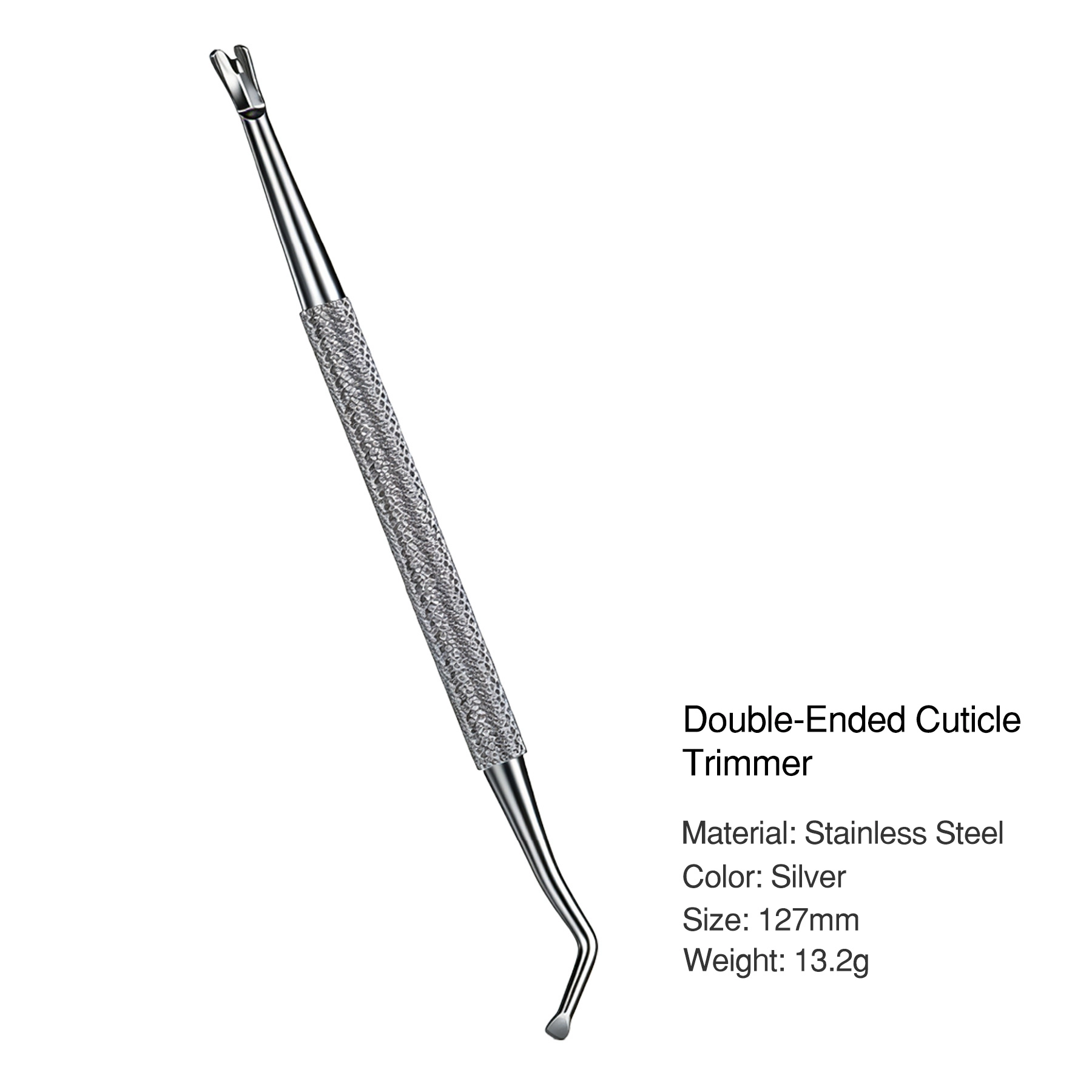 Professional Stainless Steel Cuticle Pusher with Spoon Nail Cleaner GPS-5625