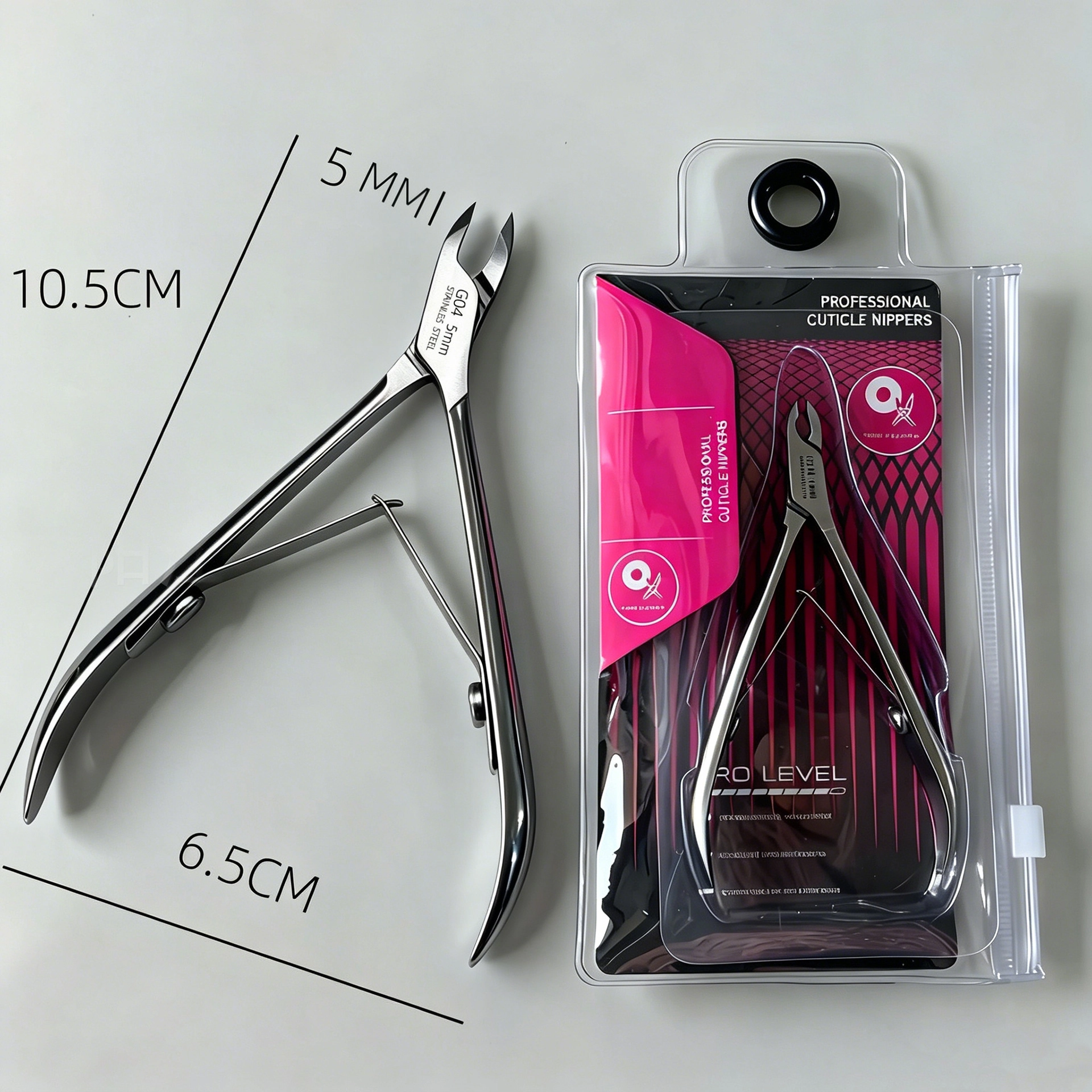 Ergonomic Stainless Steel Nail Nipper, Precision Cuticle Trimming Tool NP-8719